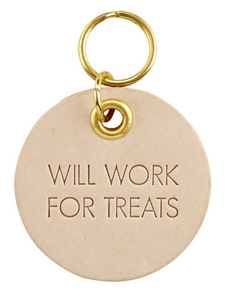 Pet Tag Leather- Will work for Treats