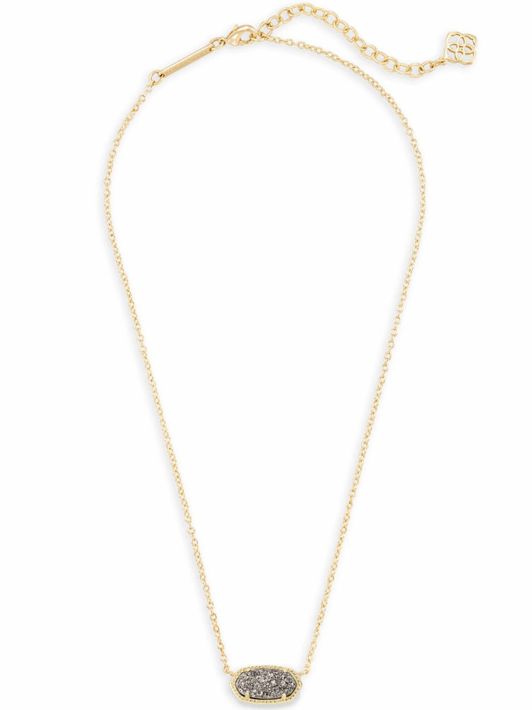 Kendra Scott - Elisa Gold Pendant Necklace In Platinum Drusy