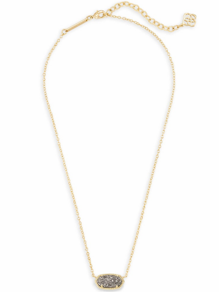 Kendra Scott - Elisa Gold Pendant Necklace In Platinum Drusy