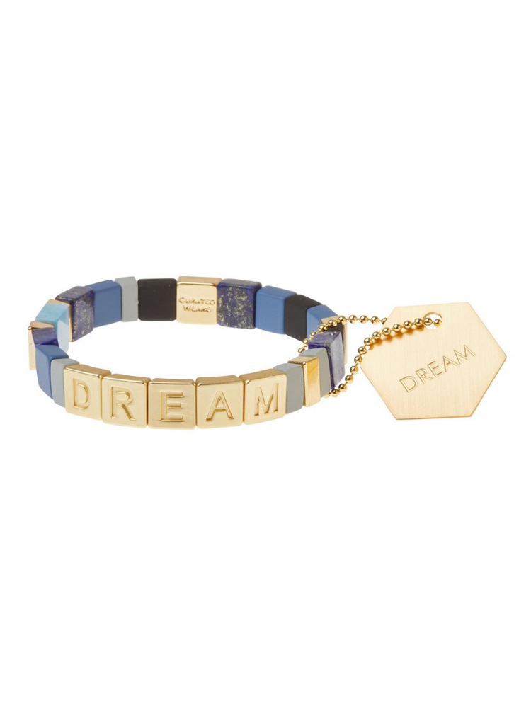 Empower Bracelet- DREAM in Gold/Lapis/Jasper