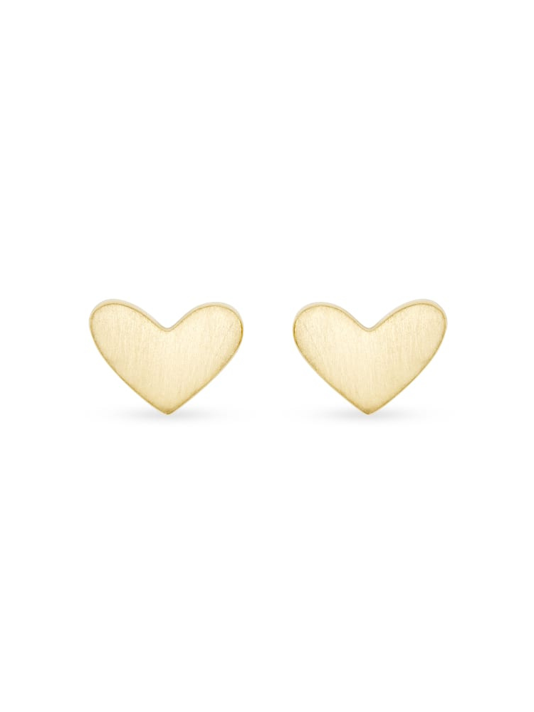 Kendra Scott: Ari Heart Stud Earrings in 18K Gold Vermeil