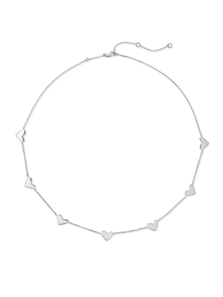 Kendra Scott: Ari Heart Strand Necklace in Sterling Silver