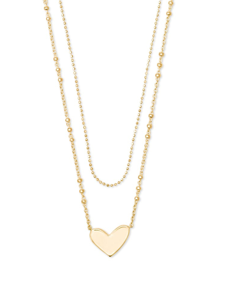 Ari Heart Pendant Necklace in 18k Gold Vermeil