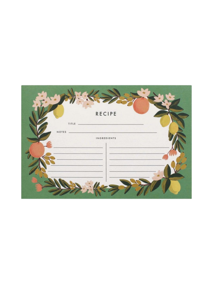 Rifle Paper Company - Citrus Floral Recipe Cards