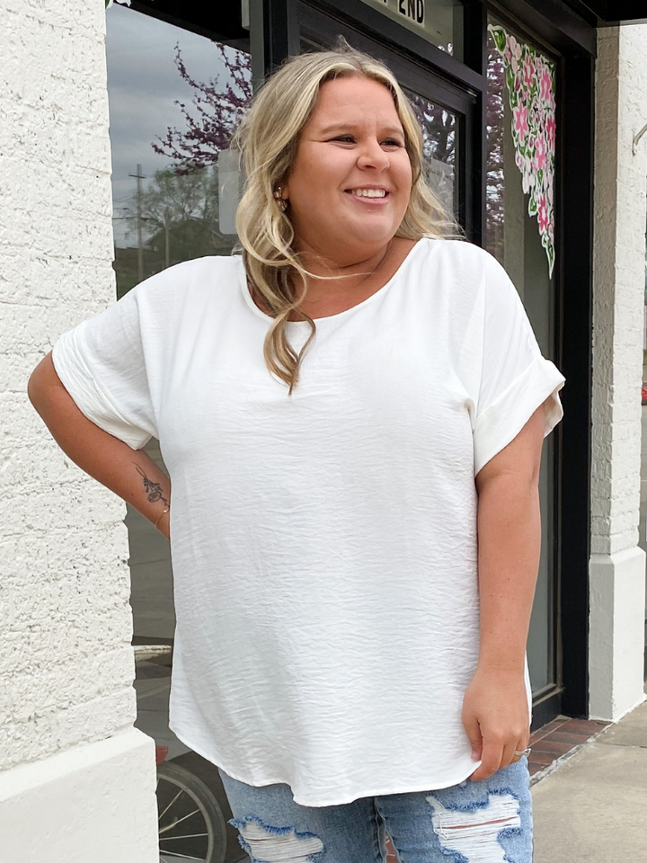 The Mollie Basic Top - Ivory