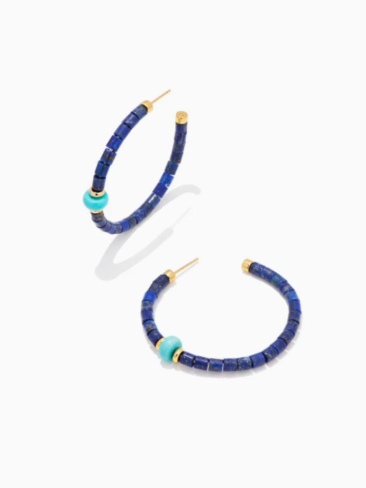 Kendra Scott Insley Hoop Earring - Gold & Blue Lapis