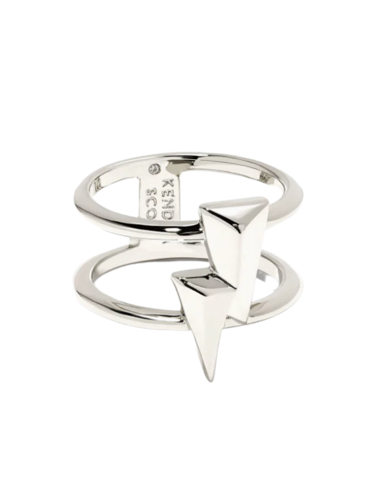 Kendra Scott Bolt Double Band Ring - Silver
