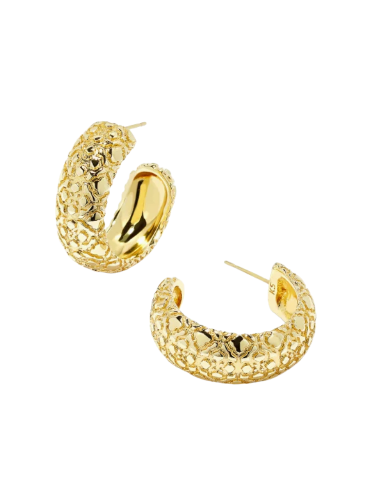 Kendra Scott Harper Small Hoop Earrings - Gold