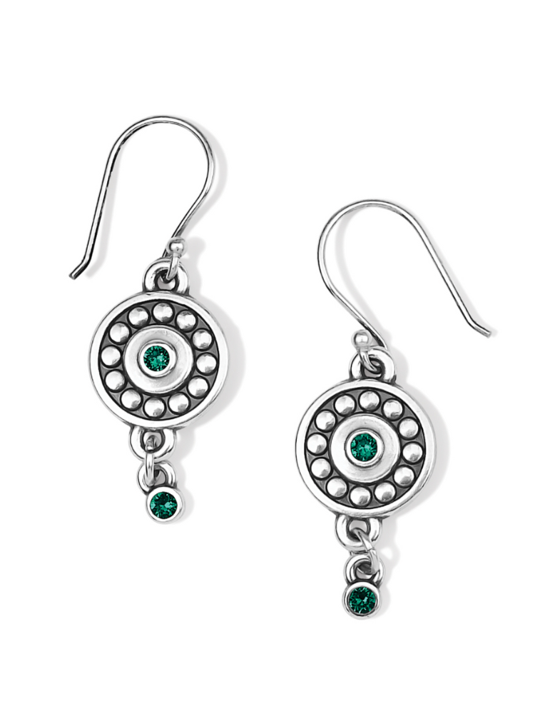Brighton: Pebble Dot Medali Emerald French Wire Earrings