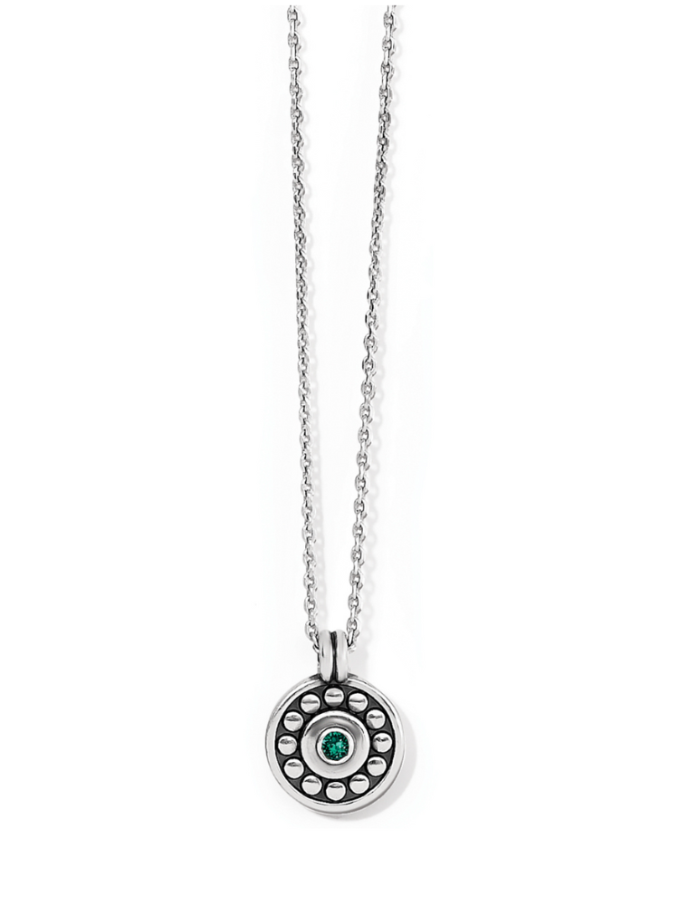 Brighton: Pebble Dot Medali Petite Emerald Necklace