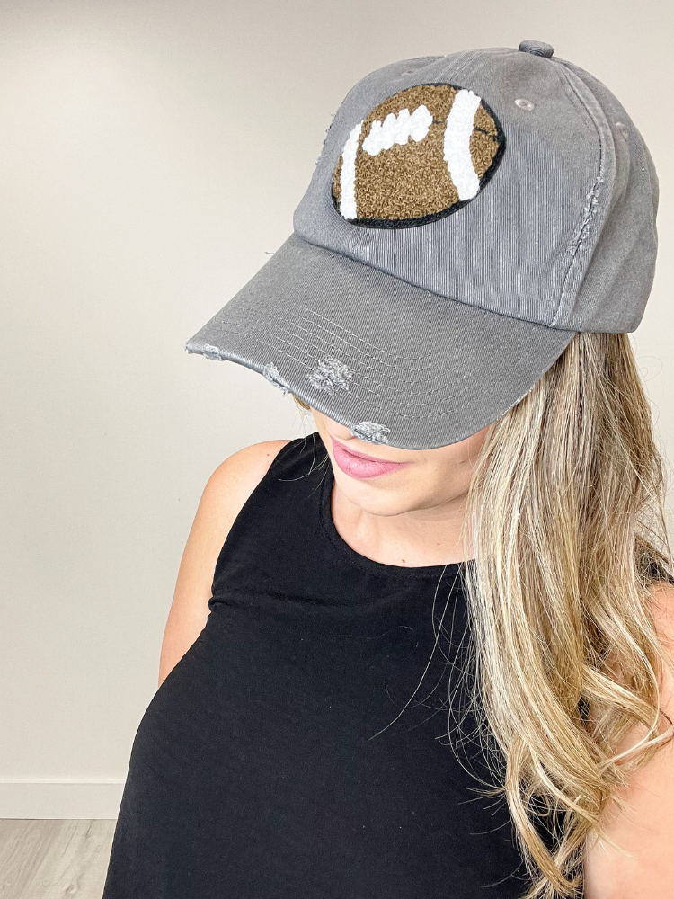 Football Patch Hat - Grey