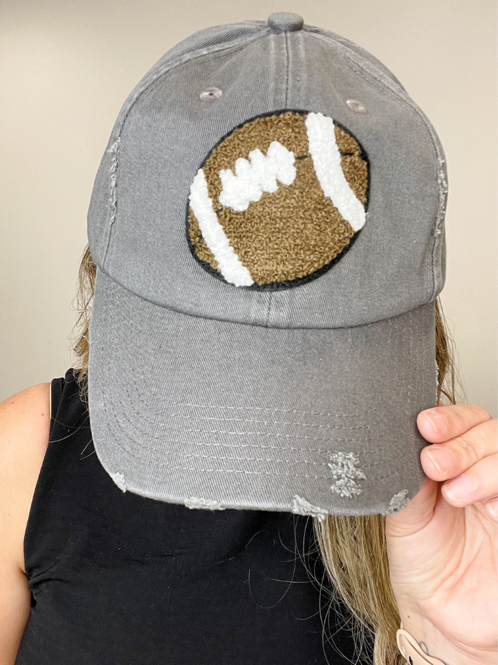 Football Patch Hat - Grey