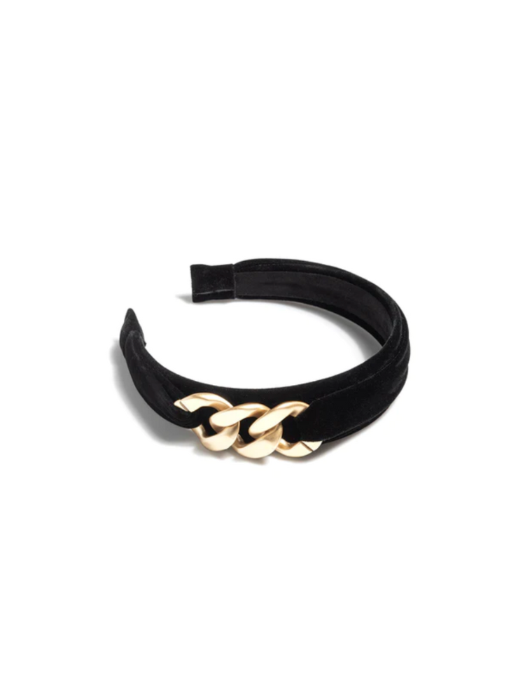 Chain Detail Headband - Black