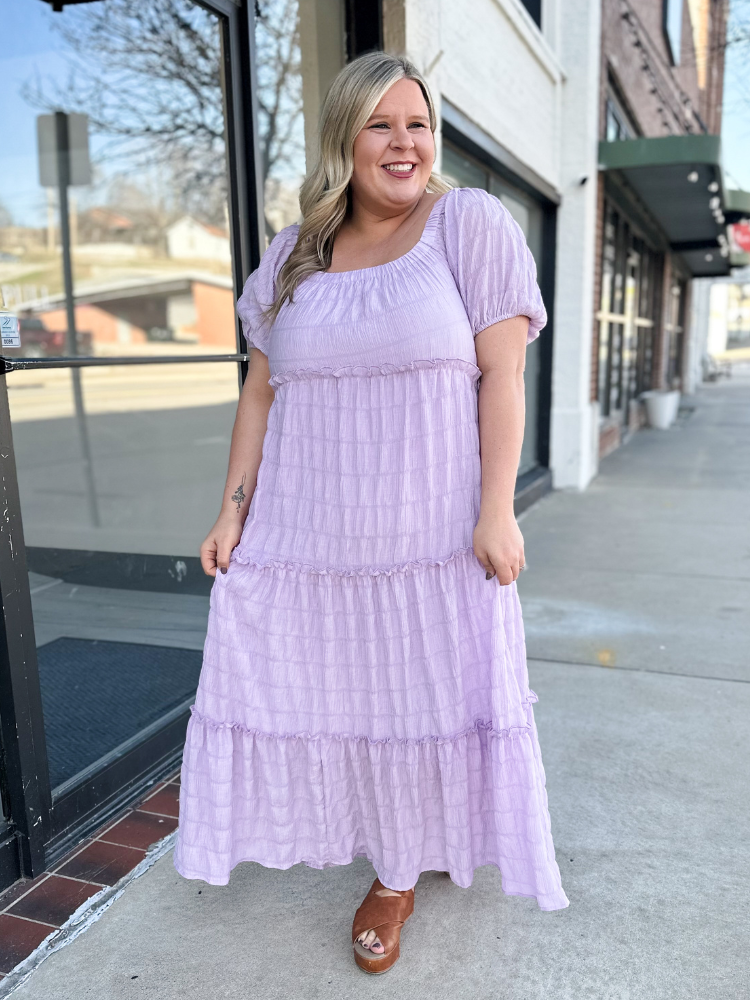 The Ali Midi Dress - Lavender