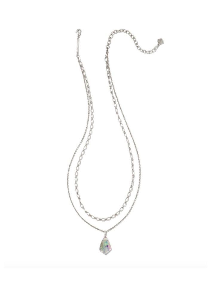 Kendra Scott - Camry Multi Strand Silver Lilac Abalone Necklace