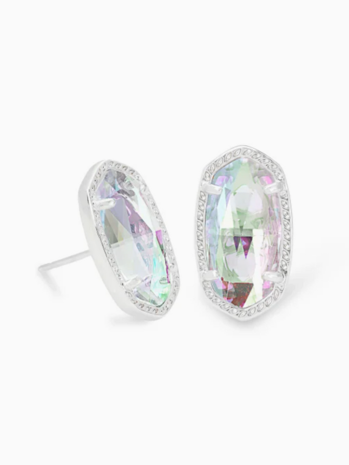 Kendra Scott - Ellie Silver Stud Earrings In Dichroic Glass