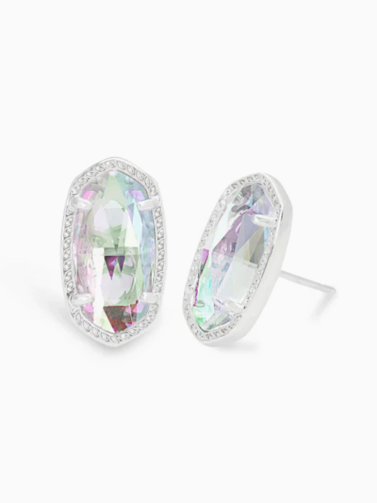 Kendra Scott - Ellie Silver Stud Earrings In Dichroic Glass