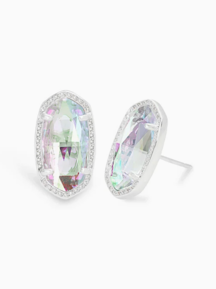 Kendra Scott - Ellie Silver Stud Earrings In Dichroic Glass