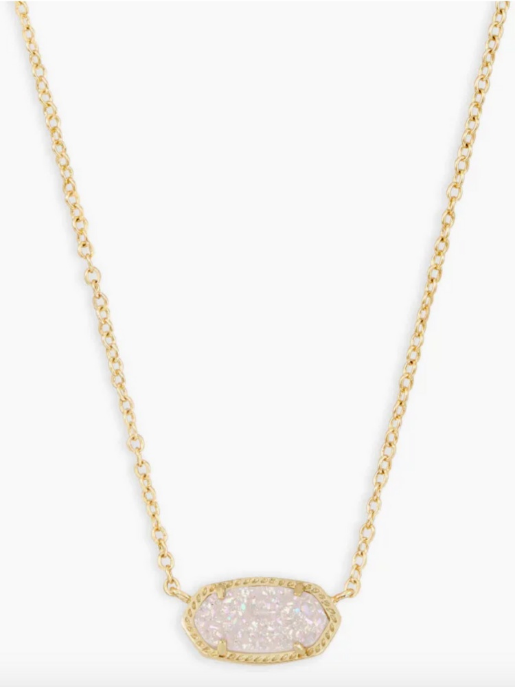 Kendra Scott Elisa Pendant Necklace - Gold Iridescent Drusy