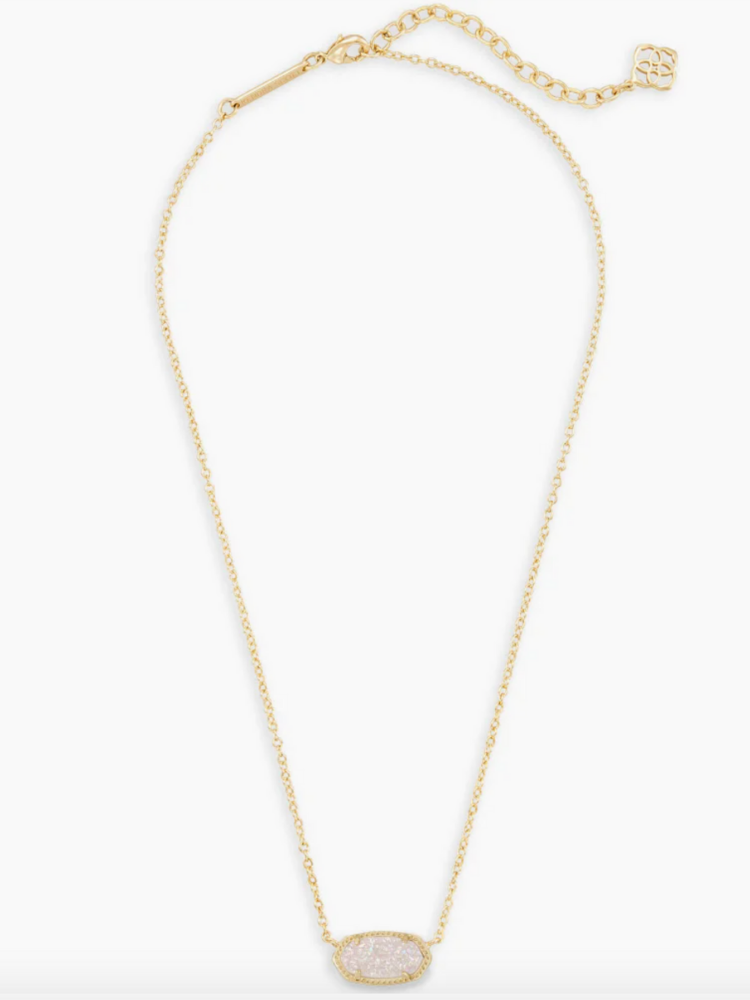 Kendra Scott - Elisa Gold Pendant Necklace In Iridescent Drusy
