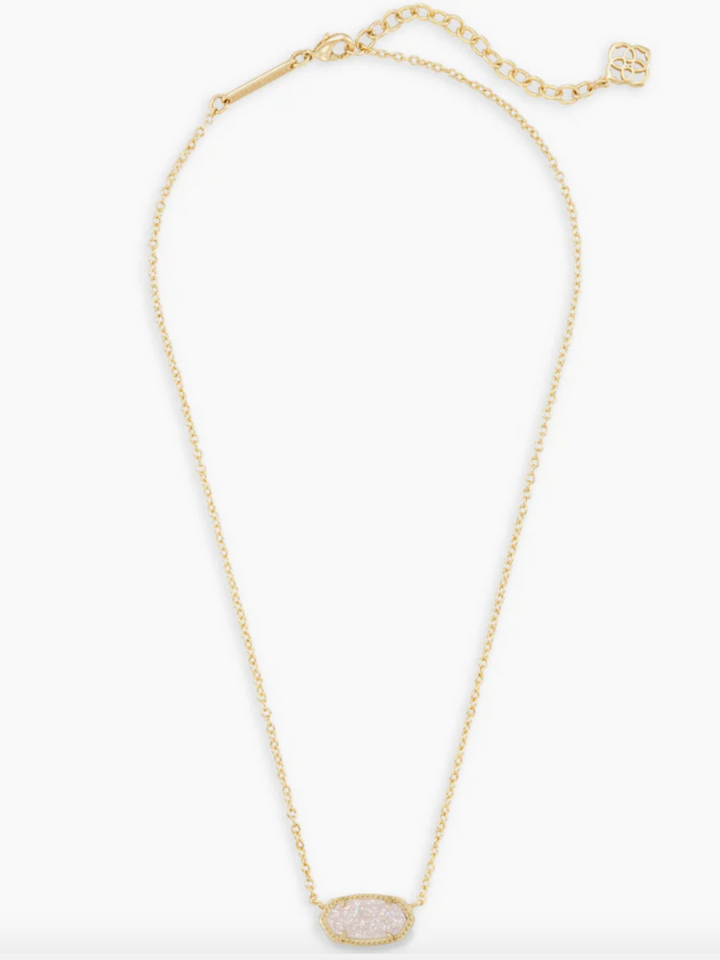 Kendra Scott - Elisa Gold Pendant Necklace In Iridescent Drusy